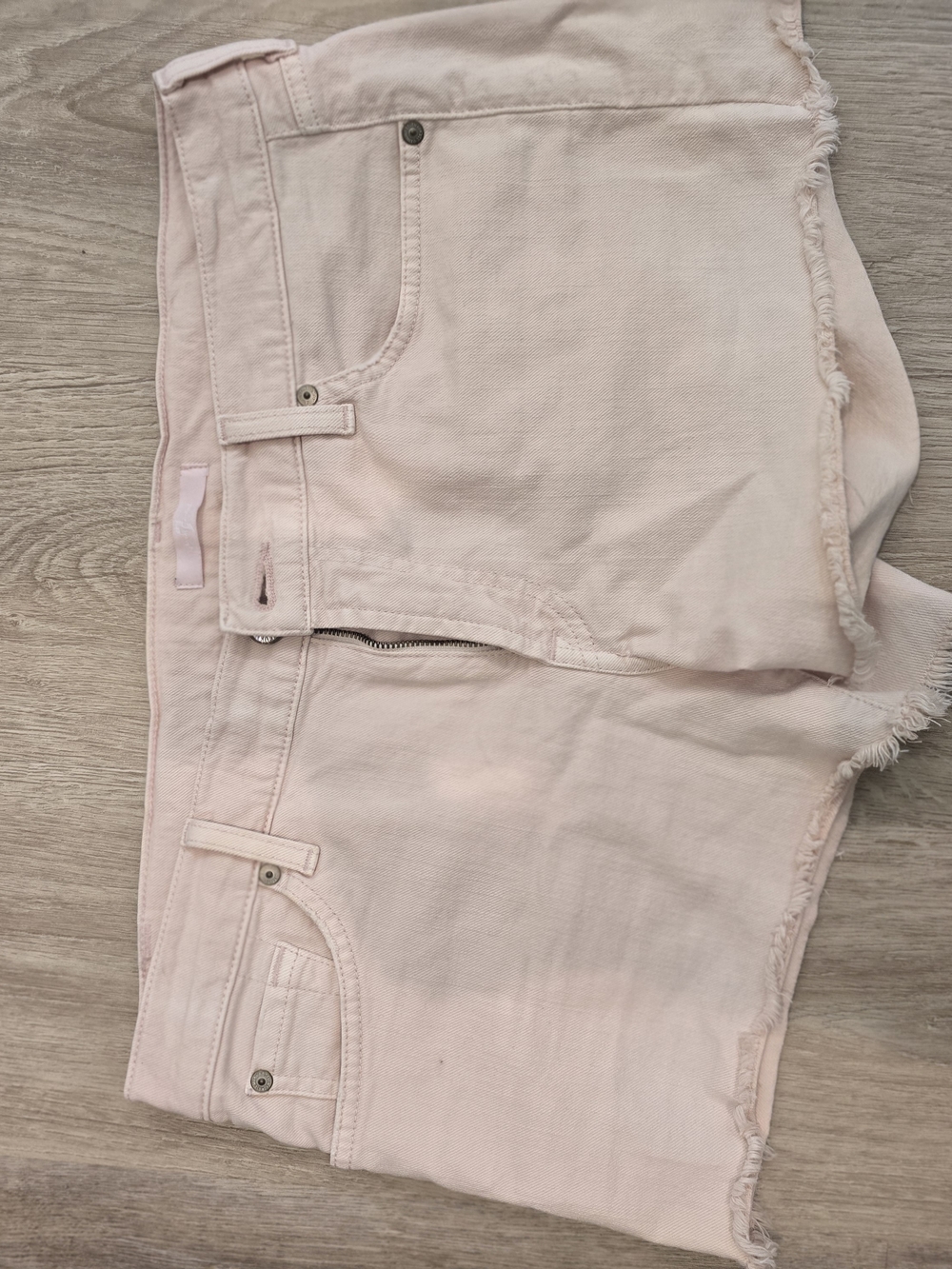 7 For All Mankind Women’s Light Pink Denim Shorts - Classic Summer Style
